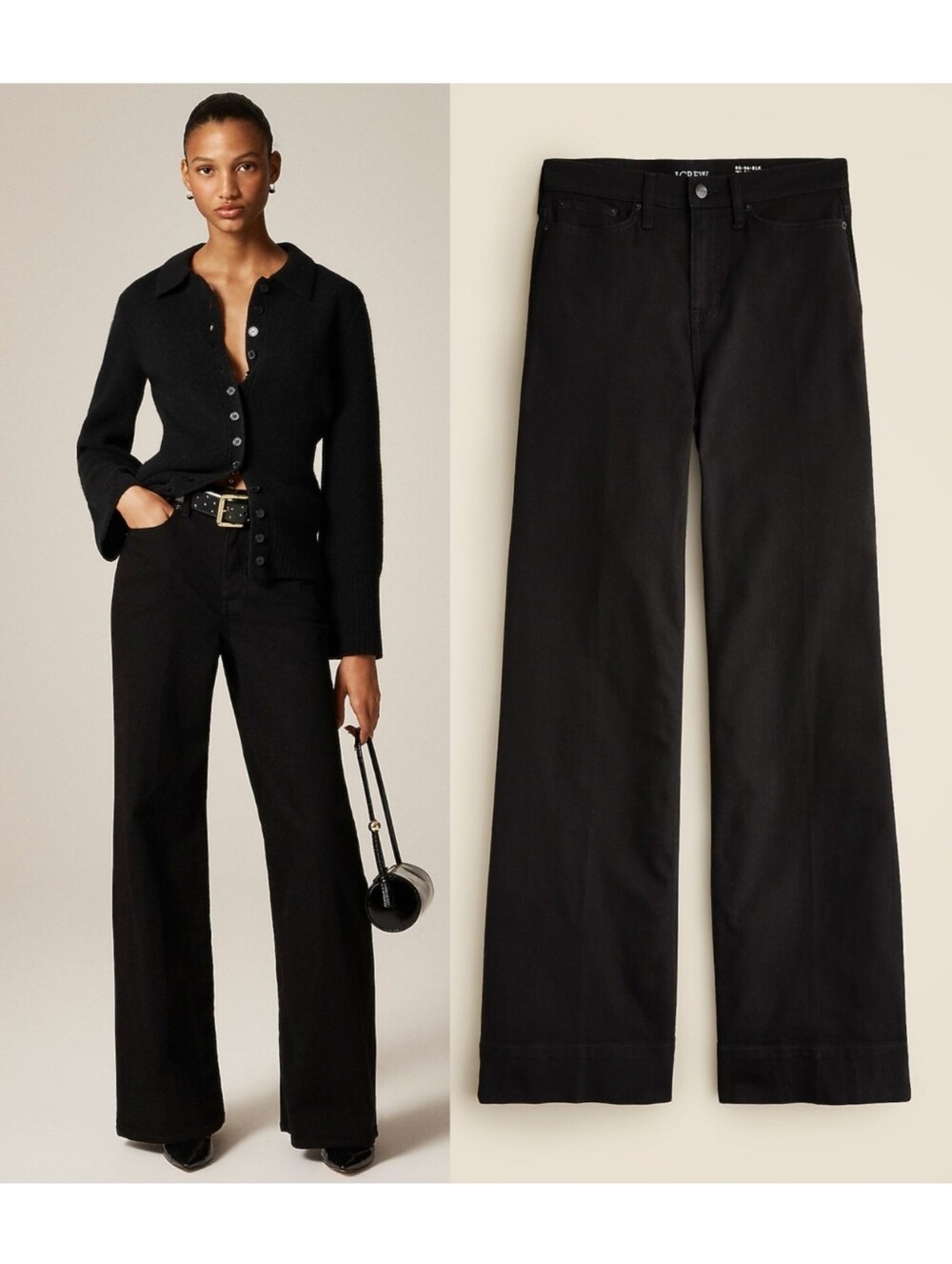 J. Crew Denim trouser in 1996 semi-stretch Size 31 Black